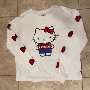Levi’s x hello kitty white long sleeve shirt
